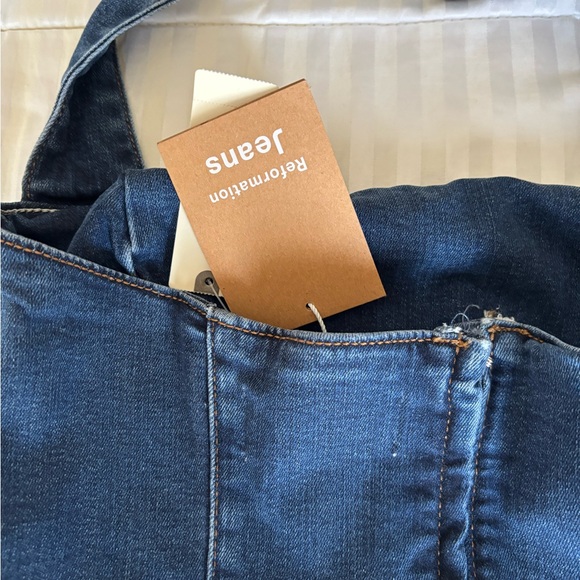 Reformation Evita Sleeveless Denim Midi Dress NWT brand new - Picture 12 of 16